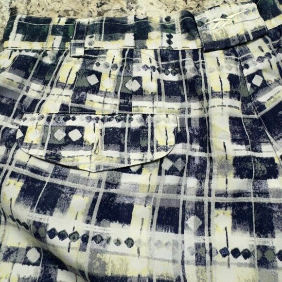 Vintage Reebok Shorts Womens 12 Golf Pleated Front 80s 90s Geo 30" Waist Y2K - Picture 10 of 11